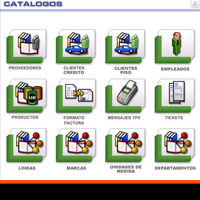 Pantalla de catalogos de servicio